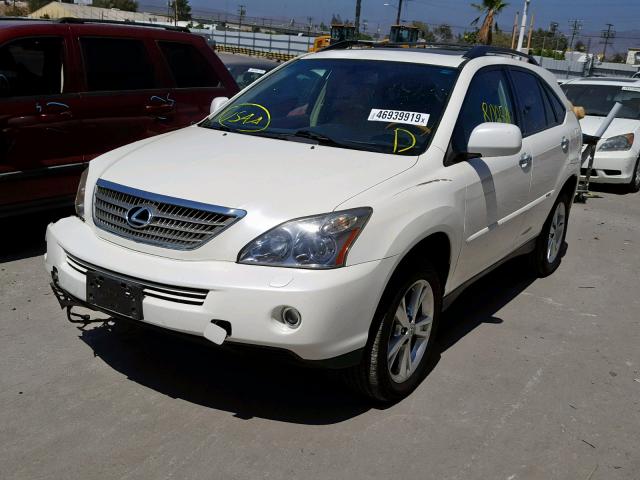 JTJGW31UX82008796 - 2008 LEXUS RX 400H WHITE photo 2