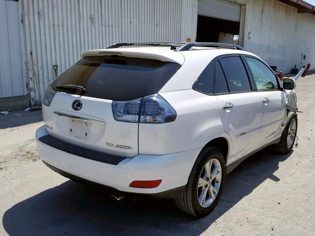 JTJGW31UX82008796 - 2008 LEXUS RX 400H WHITE photo 4