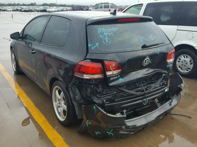 WVWMM7AJ0BW179646 - 2011 VOLKSWAGEN GOLF 黑色 照片 3
