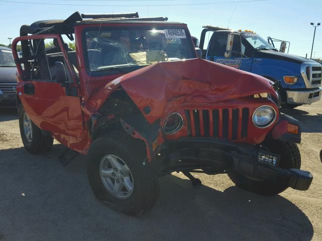 1J4FA29123P315712 - 2003 JEEP WRANGLER / RED photo 1