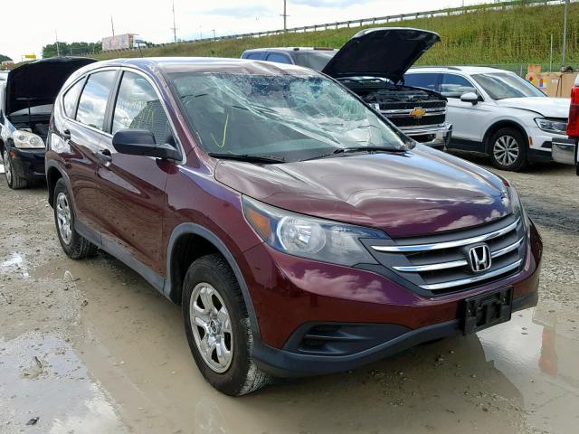 5J6RM4H33CL076908 - 2012 HONDA CR-V LX MAROON photo 1