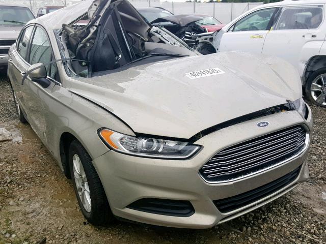 3FA6P0G78FR292360 - 2015 FORD FUSION S GOLD photo 1