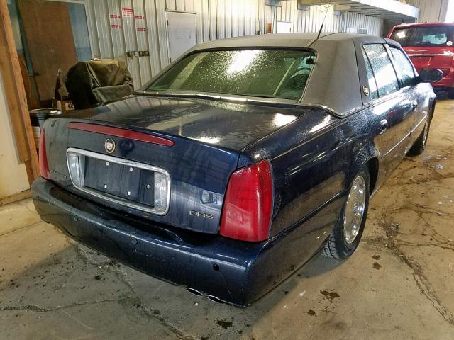 1G6KE57Y52U264381 - 2002 CADILLAC DEVILLE DH BLUE photo 4