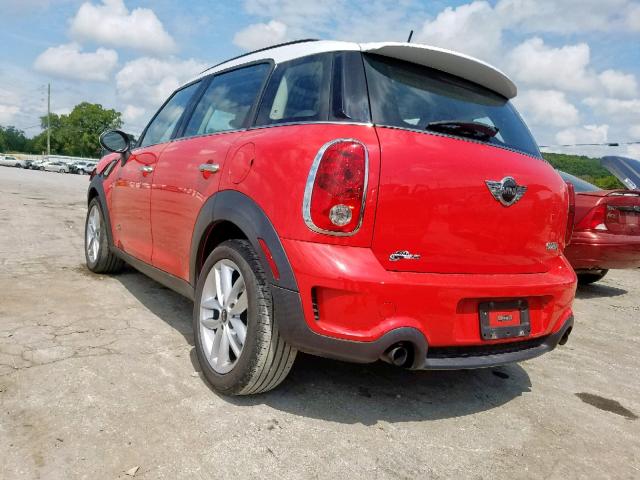 WMWZC5C51BWL53704 - 2011 MINI COOPER S C RED photo 3