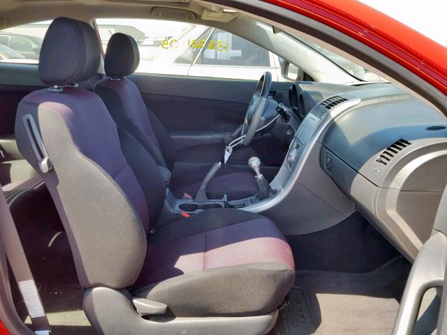 JTKDE177650058075 - 2005 TOYOTA SCION TC წითელი ფოტო 5