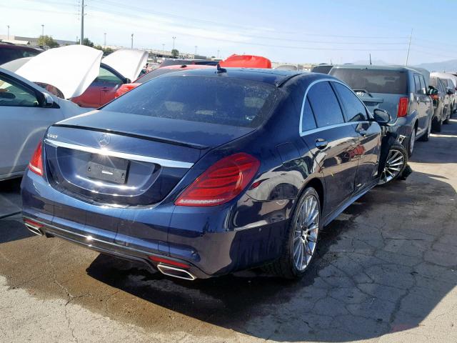 WDDUG8CB7FA189182 - 2015 MERCEDES-BENZ S 550 BLUE photo 4