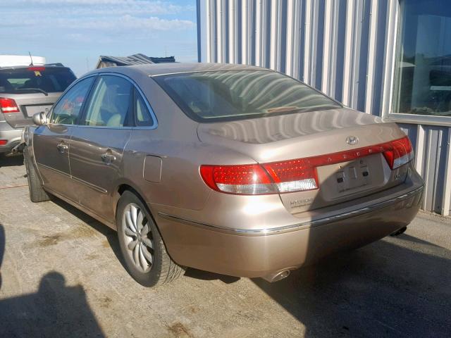 KMHFC46F36A115789 - 2006 HYUNDAI AZERA SE GOLD photo 3