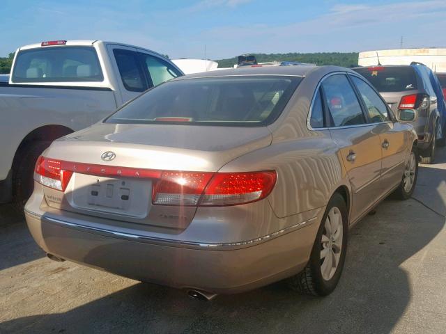 KMHFC46F36A115789 - 2006 HYUNDAI AZERA SE GOLD photo 4