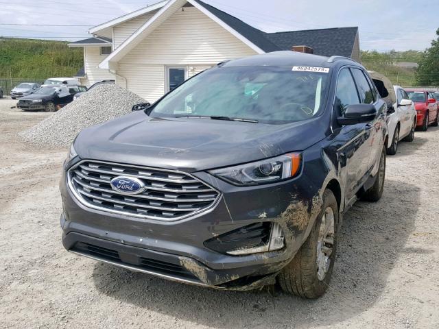 2FMPK4J99KBC08761 - 2019 FORD EDGE SEL GRAY photo 2