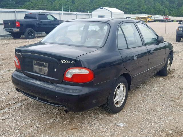 KMHVF24N6XU586305 - 1999 HYUNDAI ACCENT GL BLACK photo 4