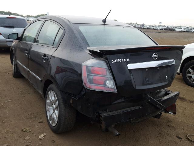 3N1AB6APXCL675619 - 2012 NISSAN SENTRA 2.0 BLACK photo 3