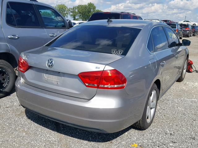 1VWBP7A33DC113982 - 2013 VOLKSWAGEN PASSAT SE GRAY photo 4