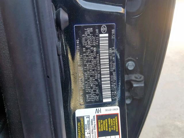 4T1BK1EB8FU140684 - 2015 TOYOTA AVALON XLE BLACK photo 10