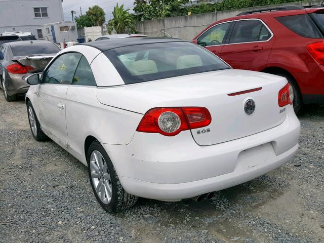 WVWBW7AH5BV002529 - 2011 VOLKSWAGEN EOS KOMFOR WHITE photo 3