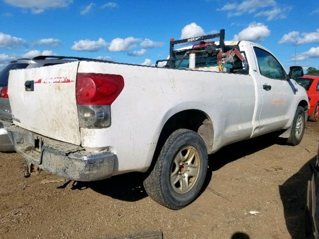 5TFLV52138X067700 - 2008 TOYOTA TUNDRA WHITE photo 4