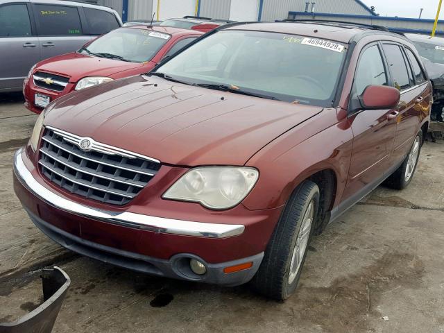 2A8GM68X67R300772 - 2007 CHRYSLER PACIFICA T MAROON photo 2