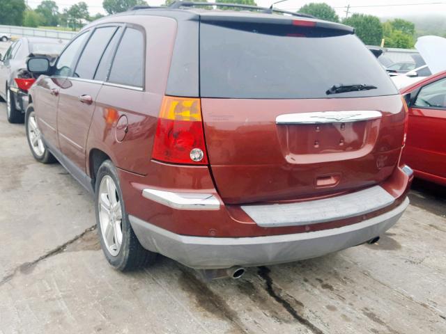 2A8GM68X67R300772 - 2007 CHRYSLER PACIFICA T MAROON photo 3