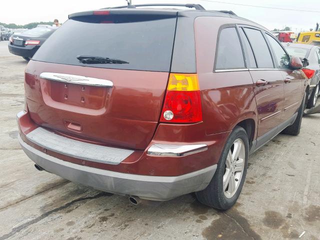2A8GM68X67R300772 - 2007 CHRYSLER PACIFICA T MAROON photo 4
