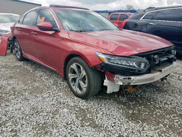 1HGCV1F61JA015183 - 2018 HONDA ACCORD EXL RED photo 1