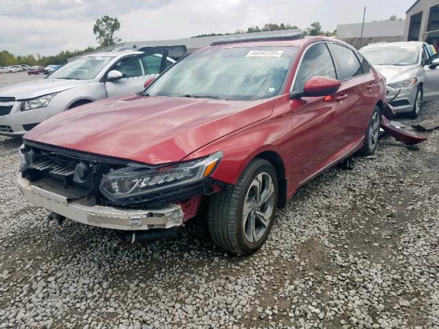 1HGCV1F61JA015183 - 2018 HONDA ACCORD EXL RED photo 2