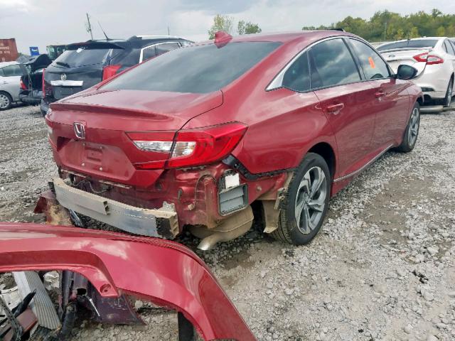 1HGCV1F61JA015183 - 2018 HONDA ACCORD EXL RED photo 4