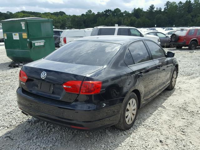 3VW2K7AJ0DM305856 - 2013 VOLKSWAGEN JETTA BASE BLACK photo 4