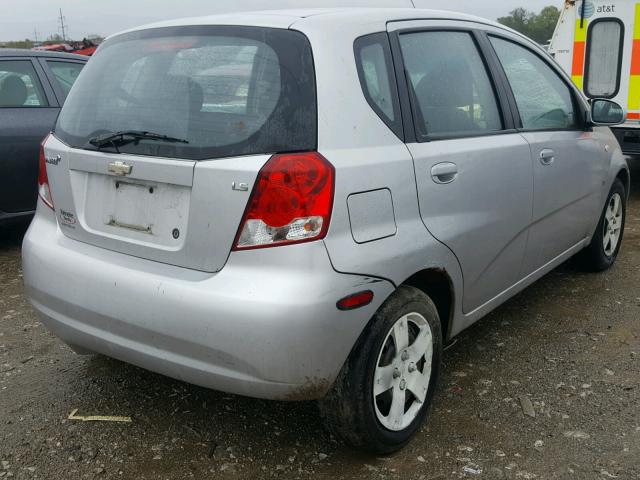 KL1TD66668B004917 - 2008 CHEVROLET AVEO BASE Gümüş foto 4