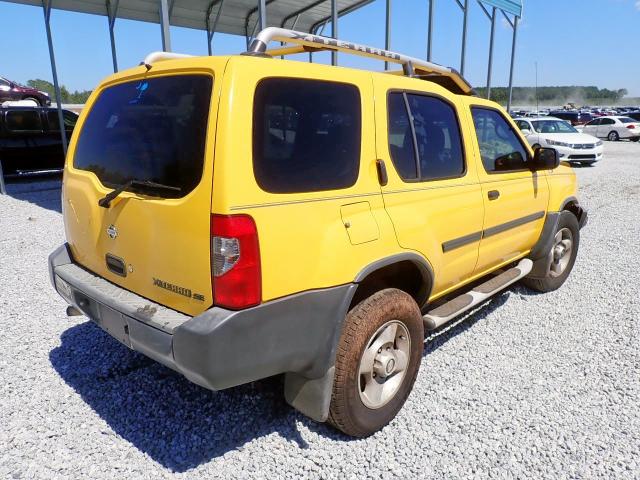 5N1ED28T41C577677 - 2001 NISSAN XTERRA XE YELLOW photo 4