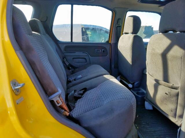 5N1ED28T41C577677 - 2001 NISSAN XTERRA XE YELLOW photo 6