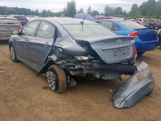 KMHCT4AE4HU351127 - 2017 HYUNDAI ACCENT SE BLUE photo 3