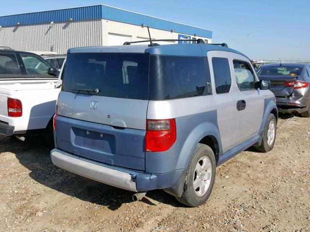 5J6YH17635L000523 - 2005 HONDA ELEMENT EX SILVER photo 4