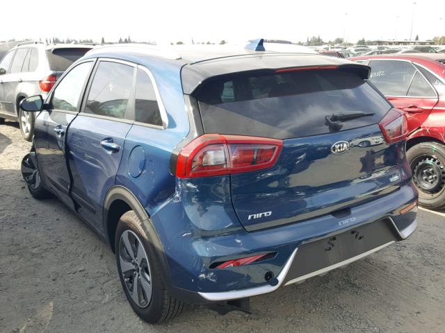 KNDCB3LC4J5158084 - 2018 KIA NIRO FE BLUE photo 3