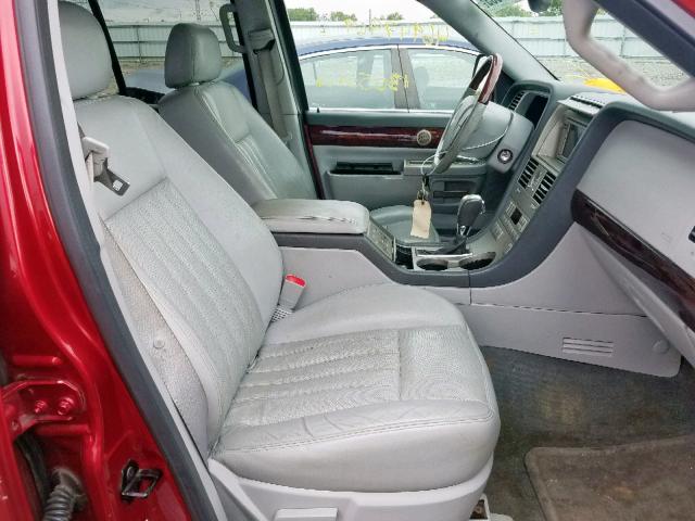 5LMEU88H35ZJ30689 - 2005 LINCOLN AVIATOR 红色 照片 5