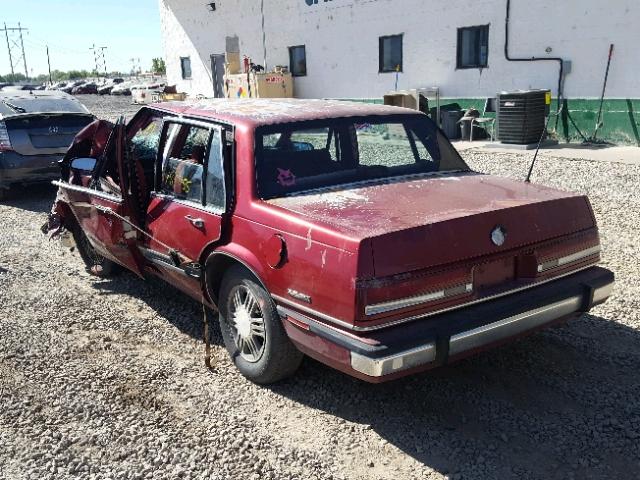 1G4HR54C0LH527077 - 1990 BUICK LESABRE LI MAROON photo 3