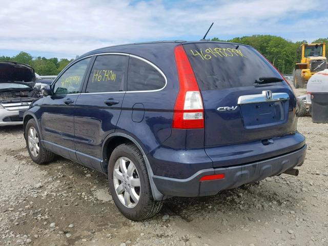 JHLRE48737C088720 - 2007 HONDA CR-V EXL BLUE photo 3