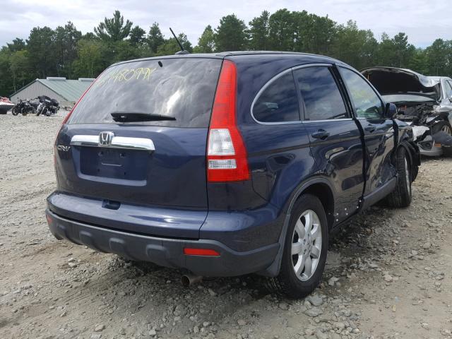 JHLRE48737C088720 - 2007 HONDA CR-V EXL BLUE photo 4