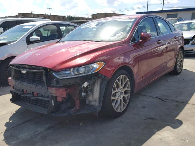 3FA6P0K92ER157012 - 2014 FORD FUSION TIT RED photo 2