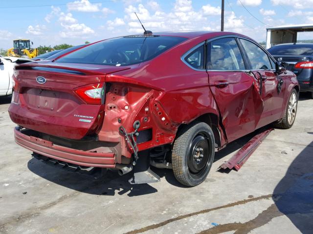 3FA6P0K92ER157012 - 2014 FORD FUSION TIT RED photo 4