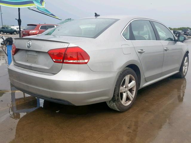 1VWBH7A34CC098761 - 2012 VOLKSWAGEN PASSAT SE SILVER photo 4