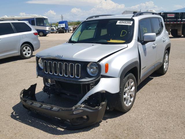 ZACCJABT6FPC20690 - 2015 JEEP RENEGADE L SILVER photo 2