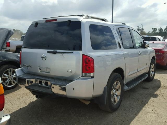 5N1BA08C67N724787 - 2007 NISSAN ARMADA SE SILVER photo 4