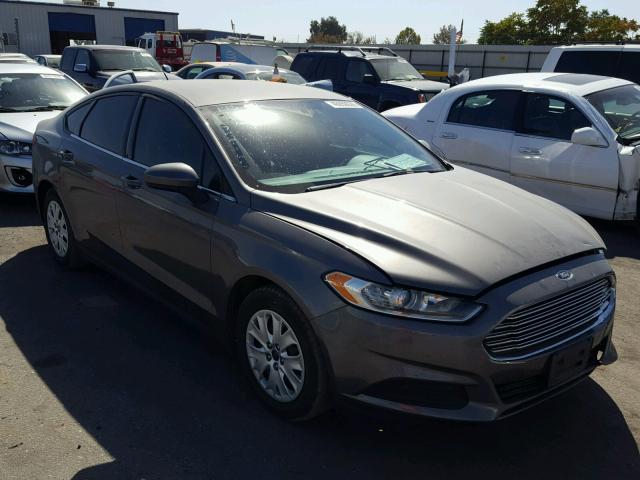 3FA6P0G73DR254676 - 2013 FORD FUSION S GRAY photo 1