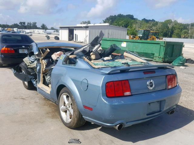 1ZVFT82H365260517 - 2006 FORD MUSTANG GT BLUE photo 3