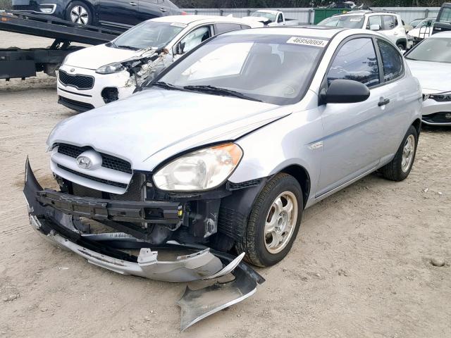 KMHCM36C37U001646 - 2007 HYUNDAI ACCENT GS SILVER photo 2