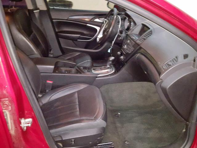 2G4GR5ERXC9208269 - 2012 BUICK REGAL RED photo 5