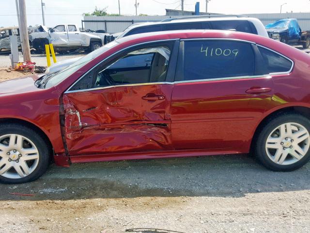 2G1WB5EK2B1168783 - 2011 CHEVROLET IMPALA LT RED photo 10