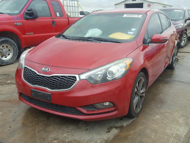 KNAFX4A80E5075581 - 2014 KIA FORTE EX MAROON photo 2