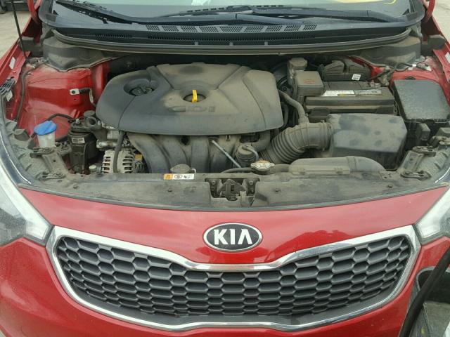 KNAFX4A80E5075581 - 2014 KIA FORTE EX MAROON photo 7