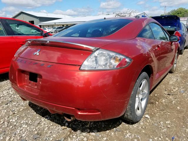 4A3AK24F18E008001 - 2008 MITSUBISHI ECLIPSE GS RED photo 4