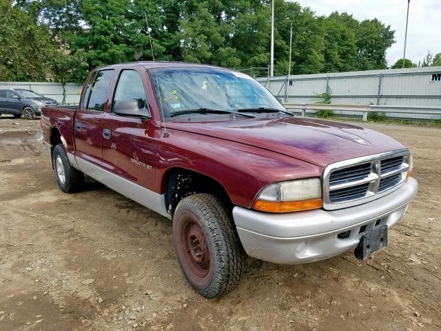 1B7HG48N02S656874 - 2002 DODGE DAKOTA QUA BURGUNDY photo 1